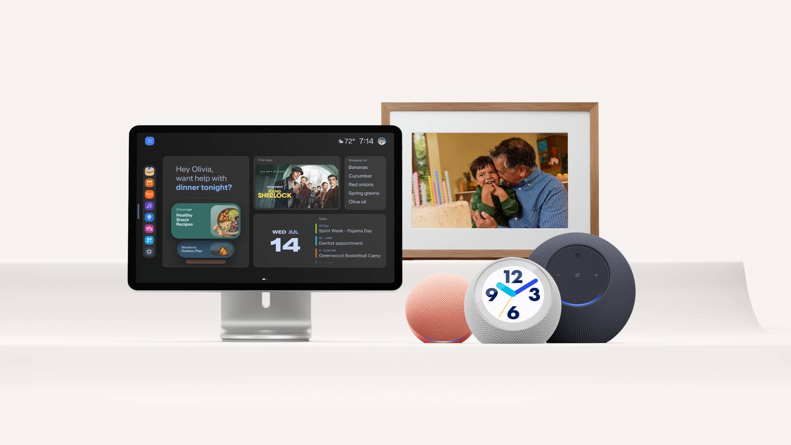 Amazon's Echo Show 16, Alexa Photo Frame, Echo Time, Echo Studio and Echo Dot