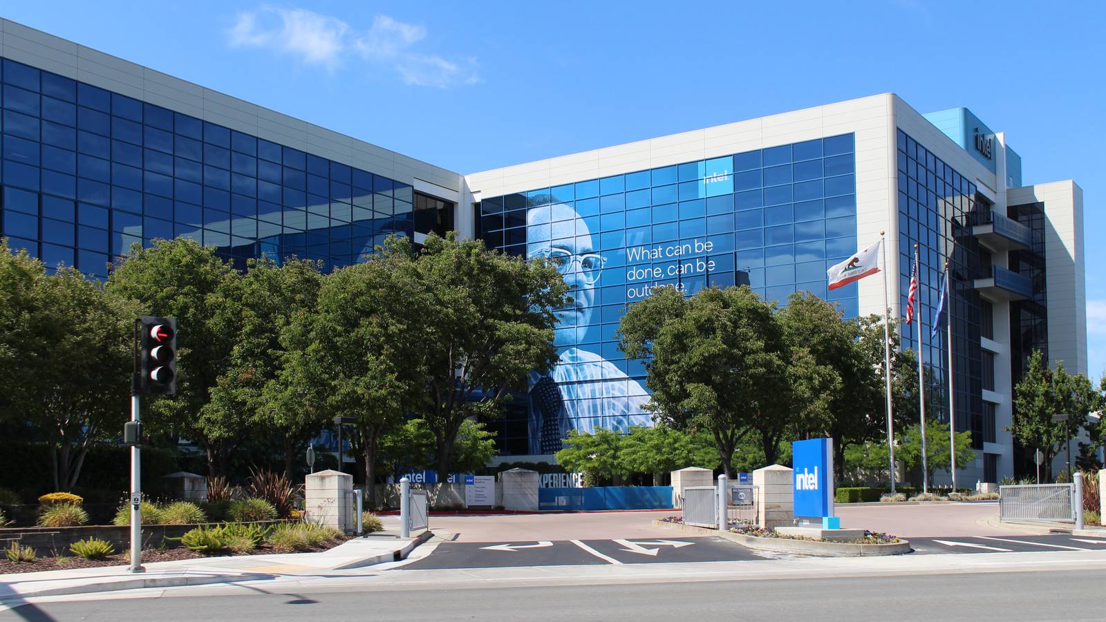 Intel's headquarters building in Santa Clara, California