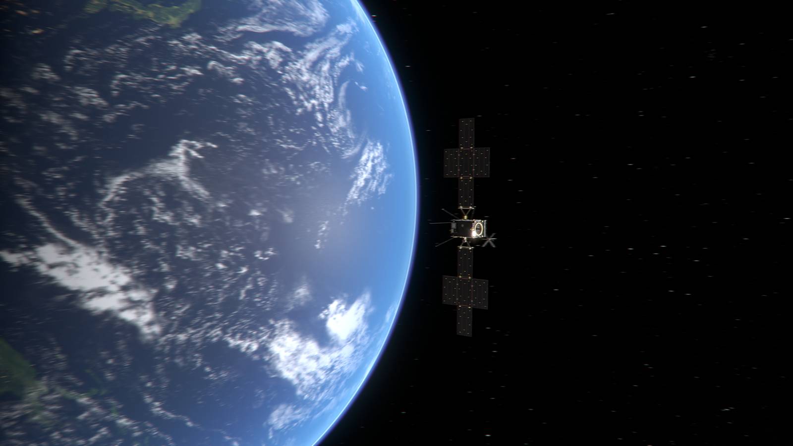 ESA's Juice films Earth, Africa and the Moon on its flyby