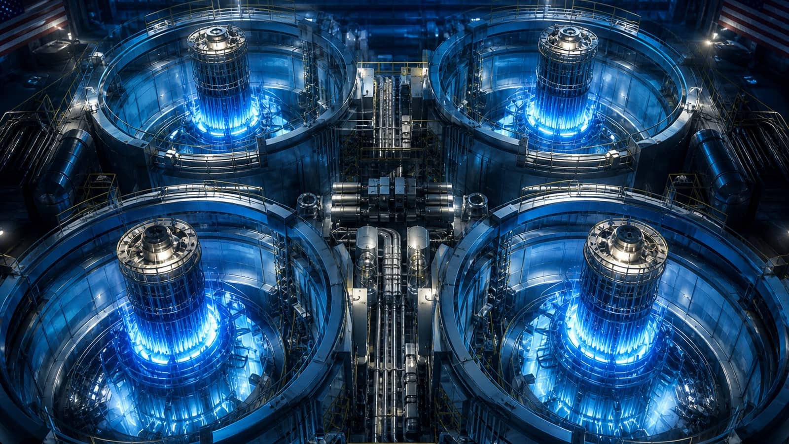 Abstract advanced-reactor criticality still — hardware and light
