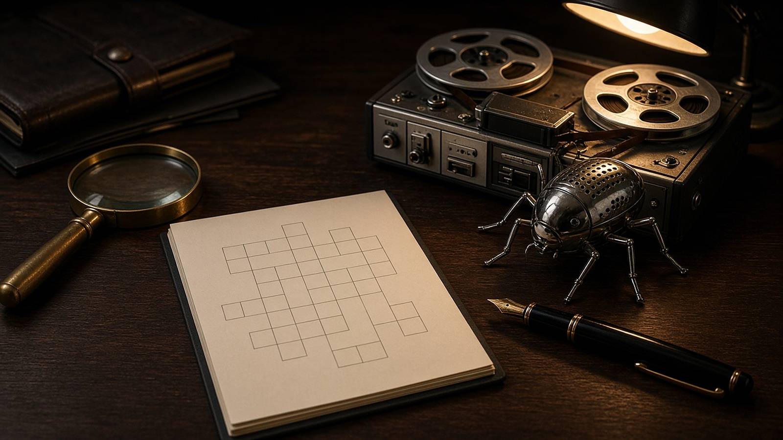 A mini crossword on the language of spying