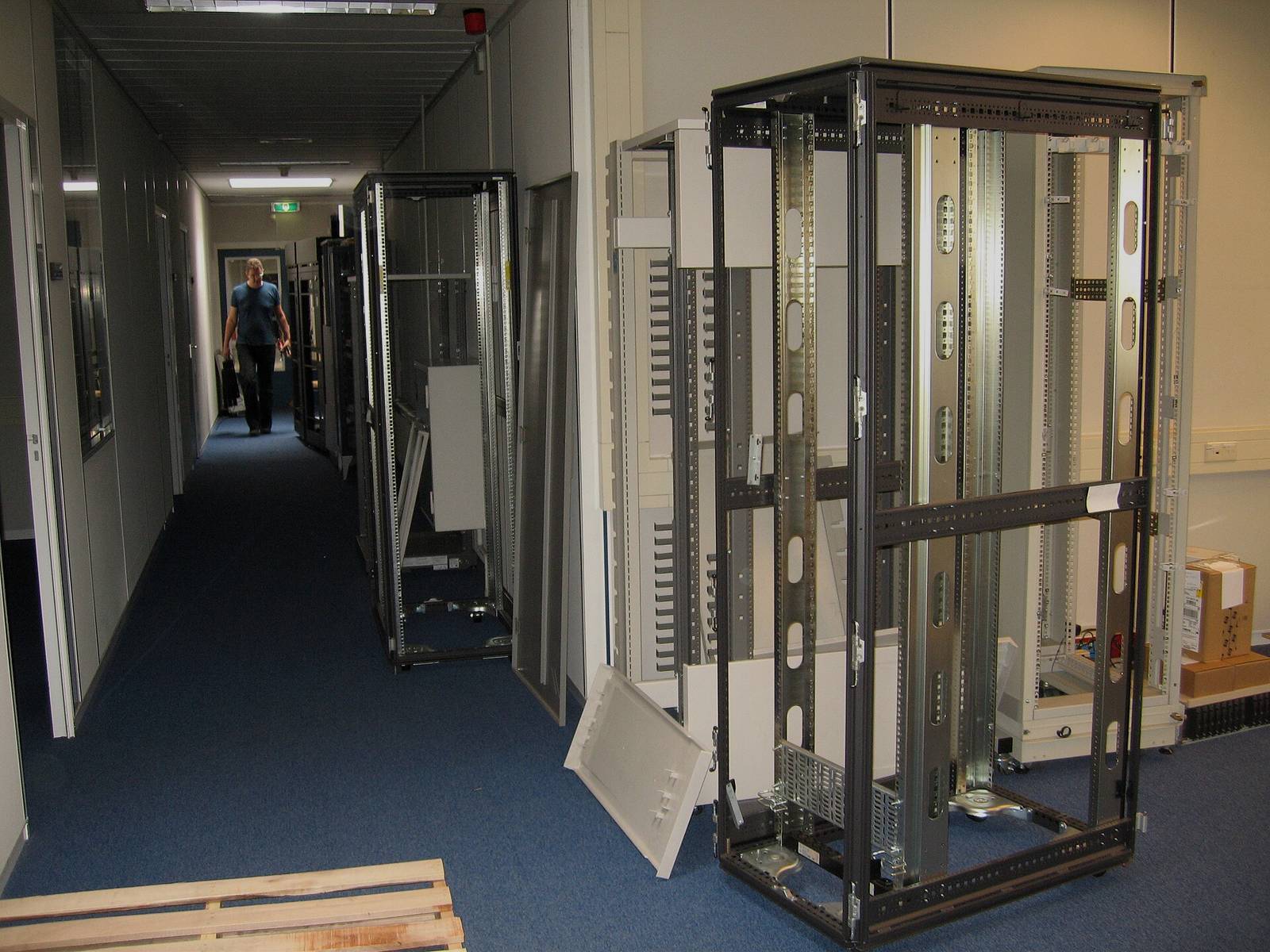 Empty server rack frame