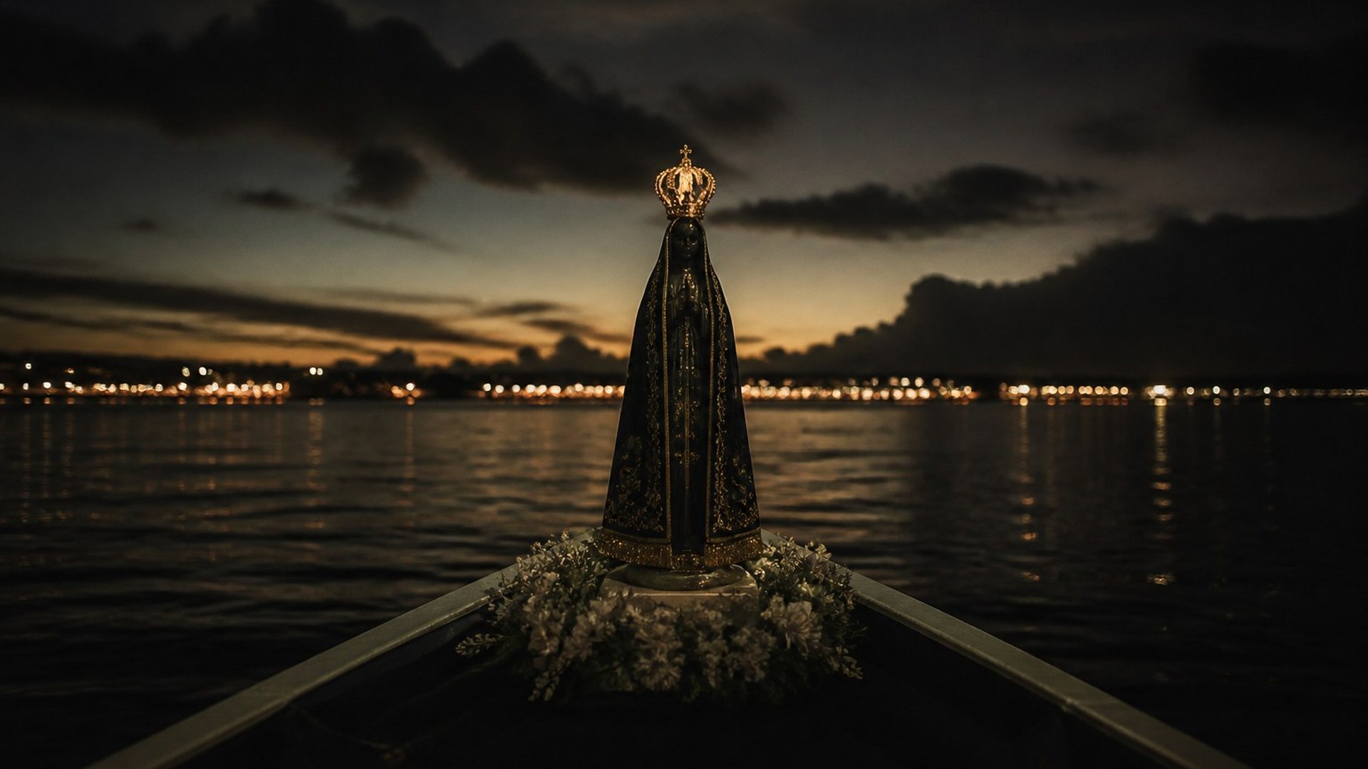 The statue went out on the water