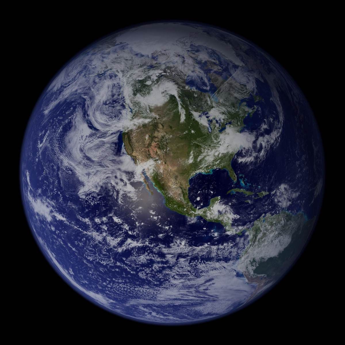 Full-disk Earth from space