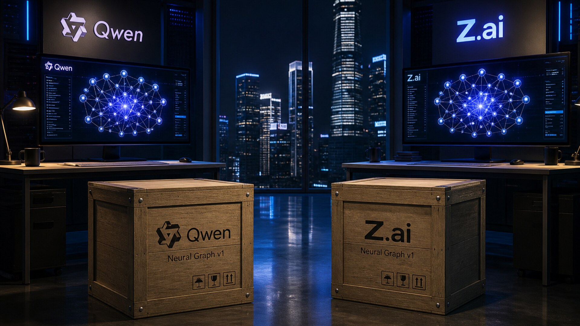 Z.ai and Qwen ship the same hybrid-attention graph