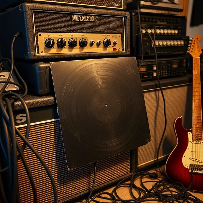Solid State era amp / vinyl / gear still