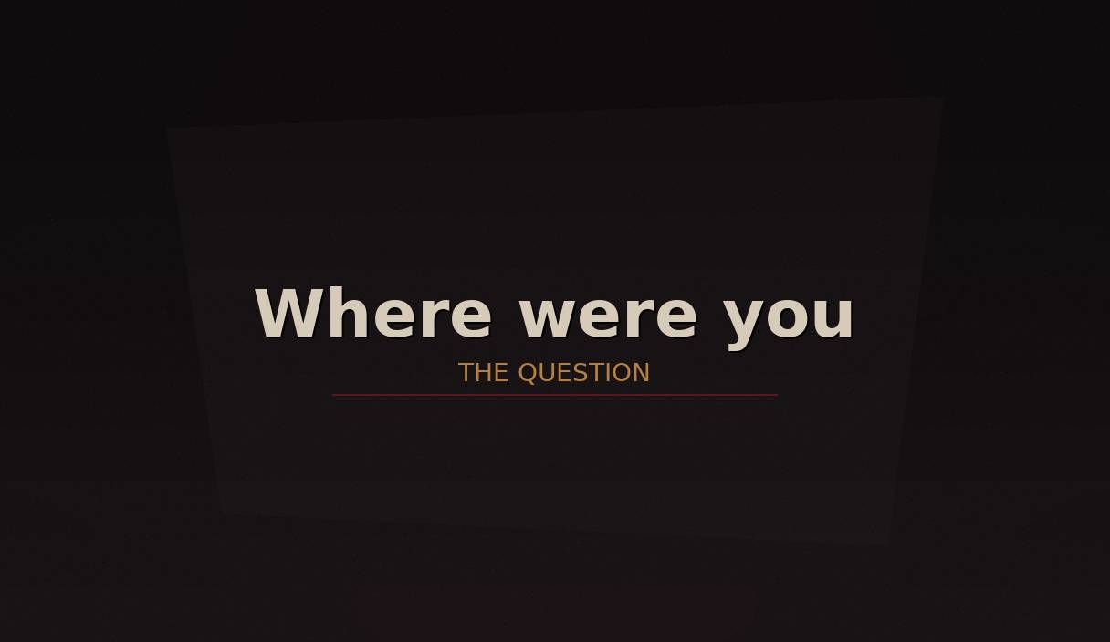 Lyric plate still for The Question
