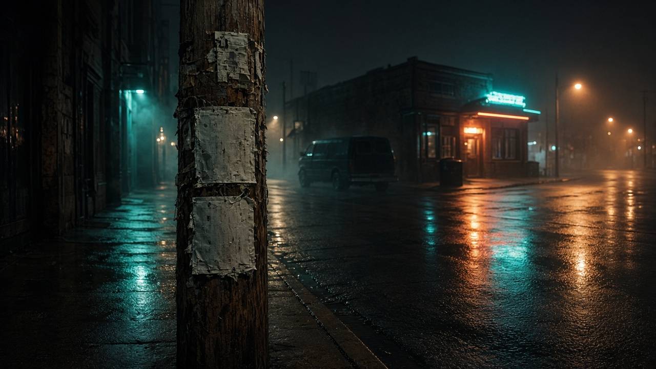 Tour-town night street still