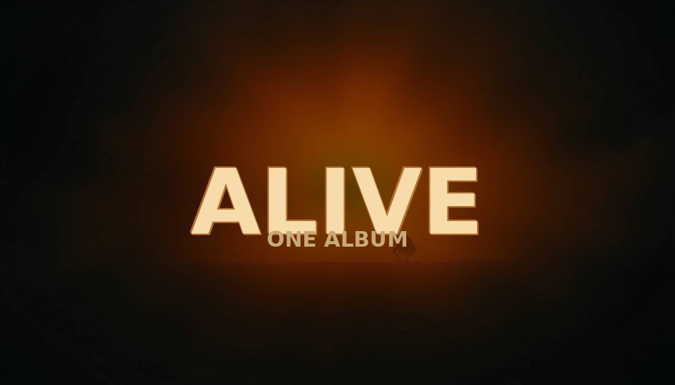 ALIVE typographic plate still