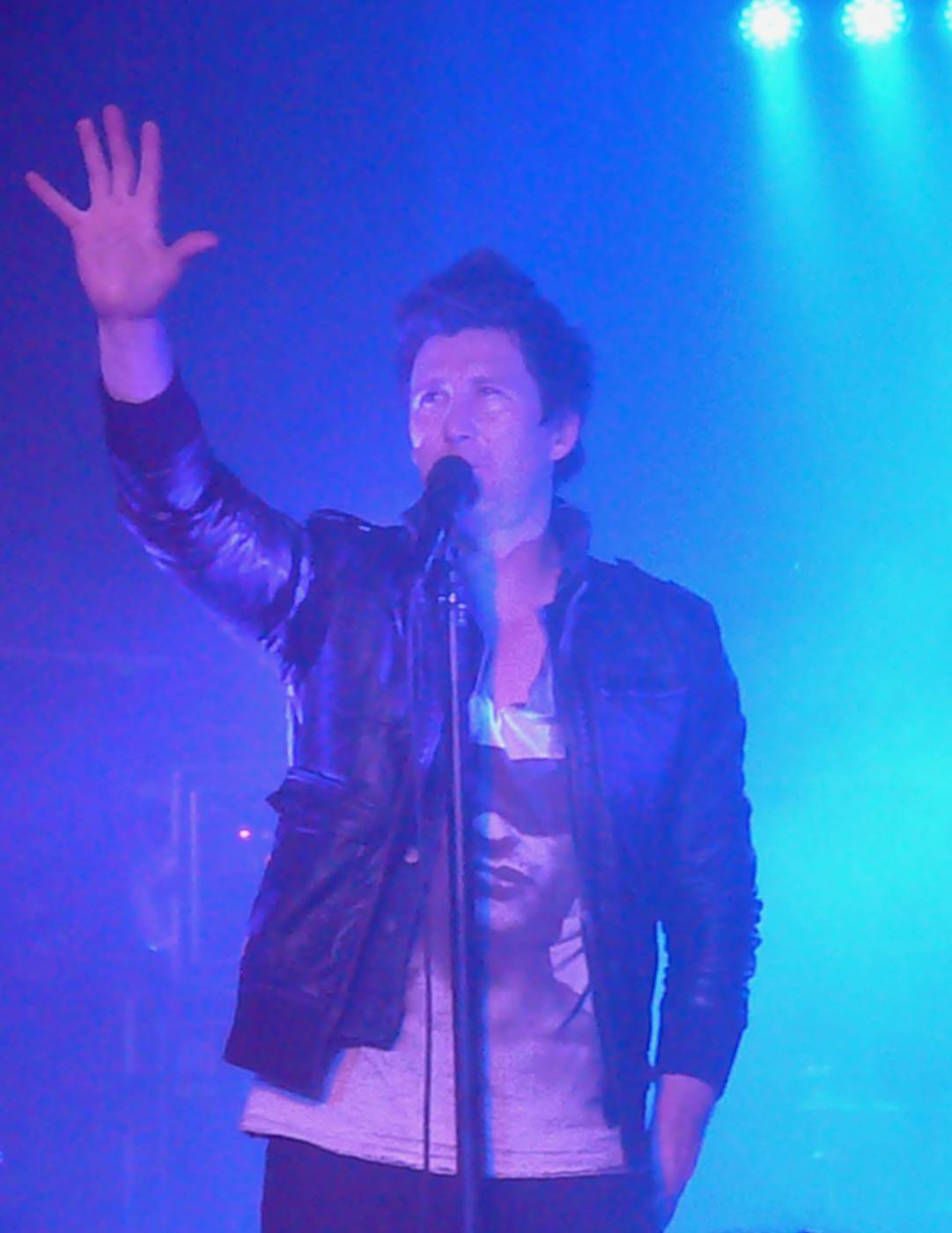 Anberlin singer Stephen Christian performs at the Chameleon Club in Lancaster, Pennsylvania.