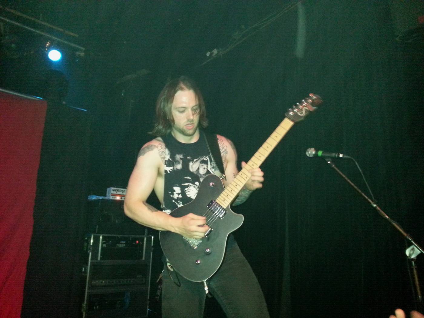 Guitarist Patrick Judge performs with Demon Hunter in August 2014.