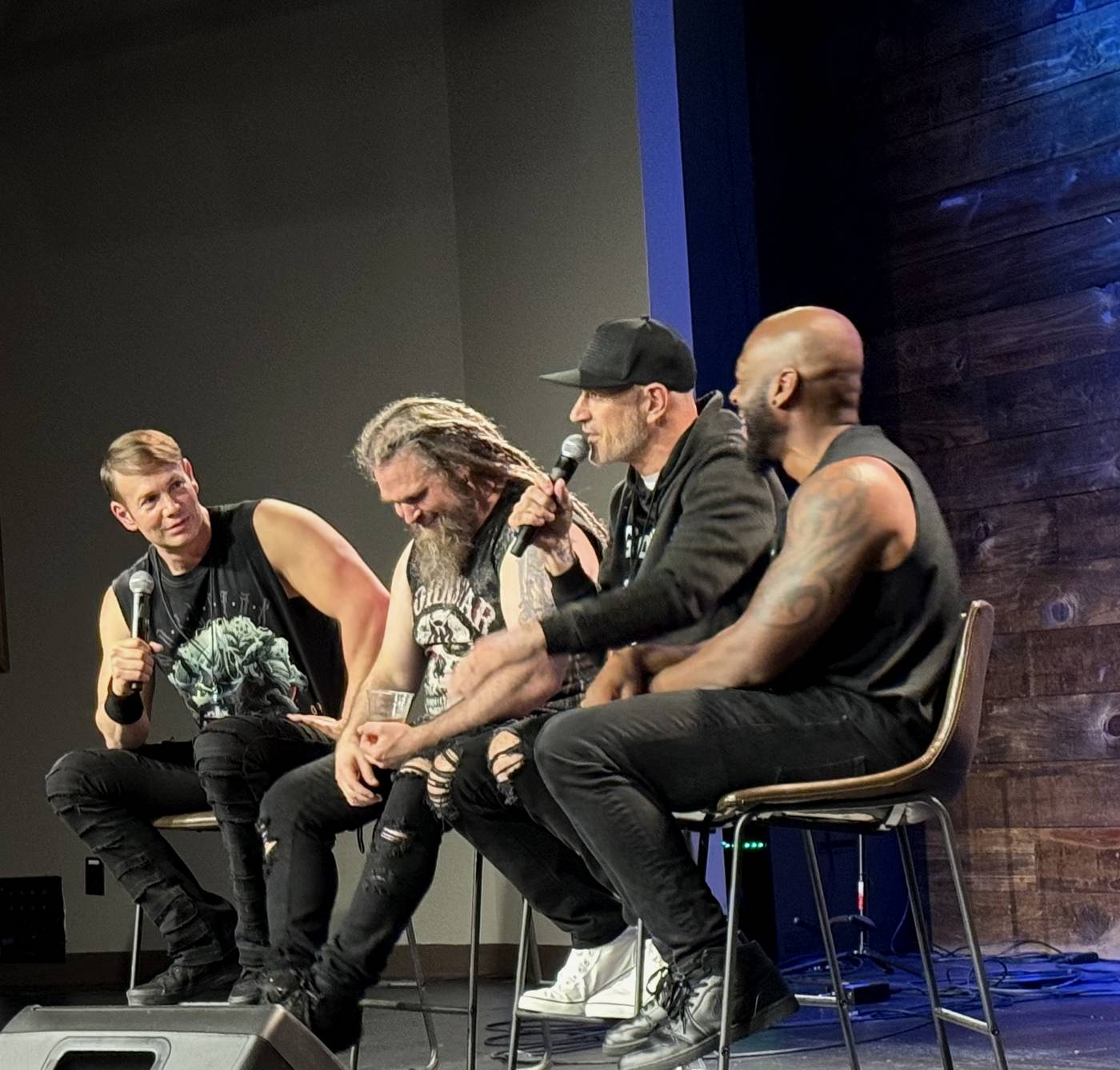 Pillar's Michael Wittig, Noah Henson, Rob Beckley and Lester Estelle in June 2024.