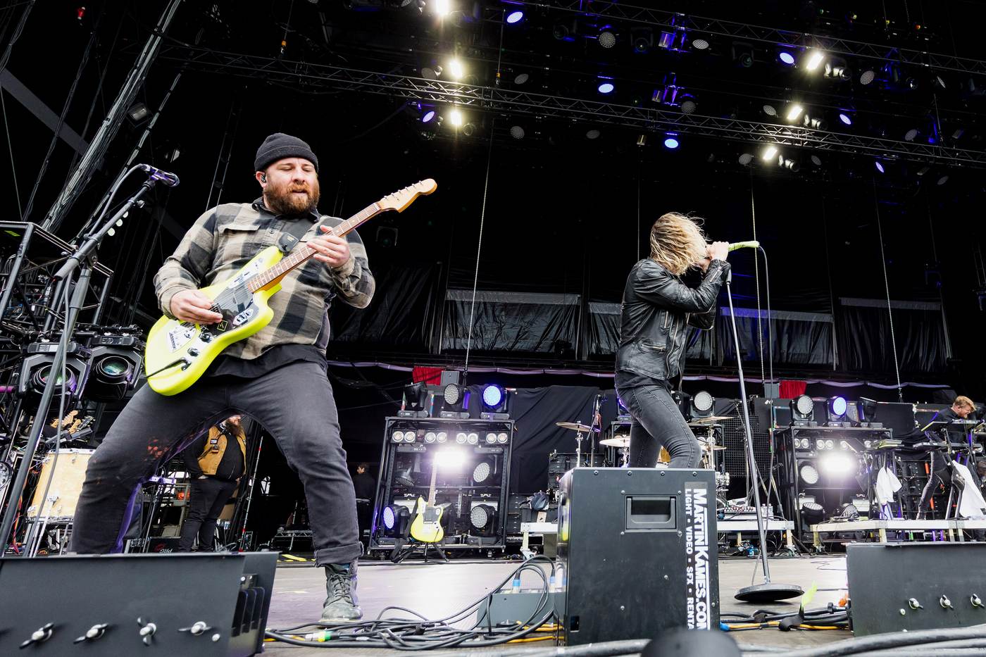 Underoath on stage at Rock am Ring at the Nürburgring, Germany, on 8 June 2019.