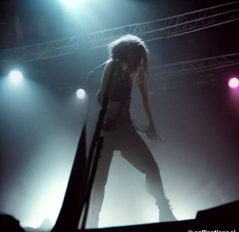 Mid-2000s Christian rock stage haze — red wash still