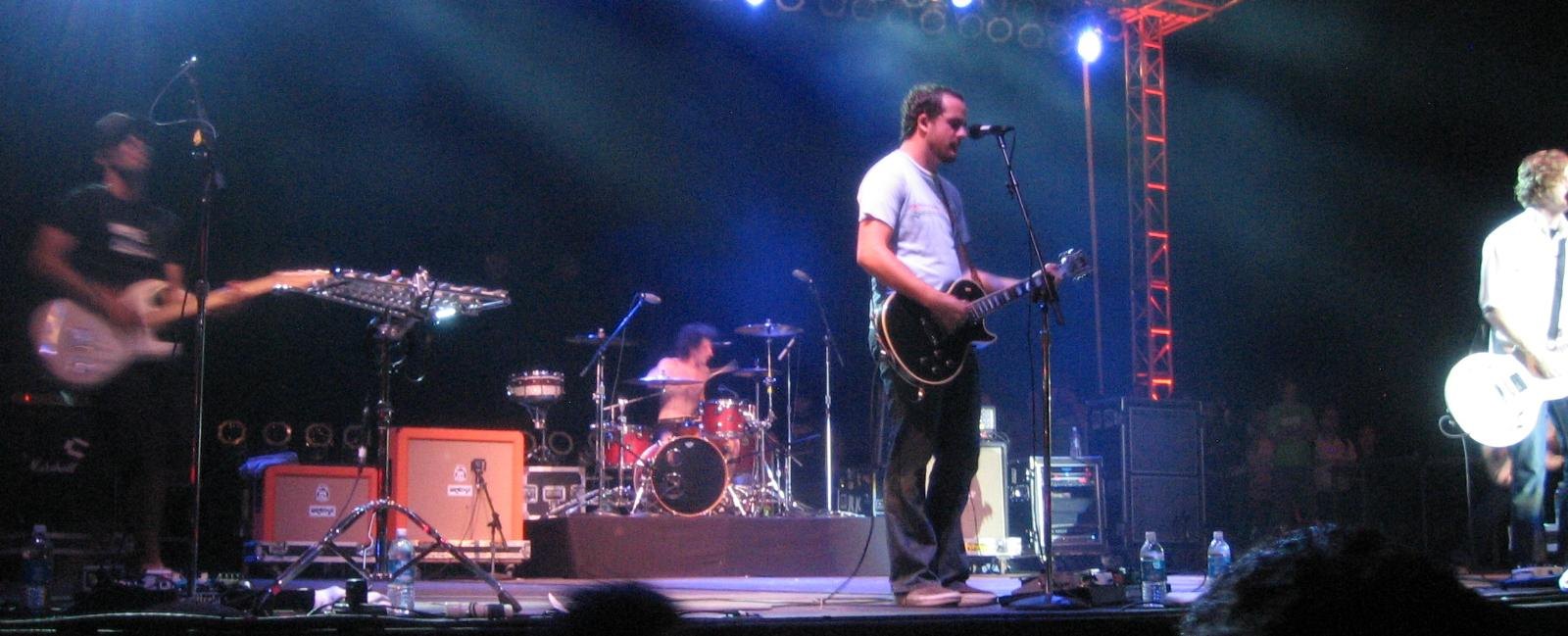 Relient K playing a festival stage at Purple Door in 2006