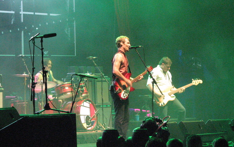 Silverchair on stage during the Across the Great Divide tour
